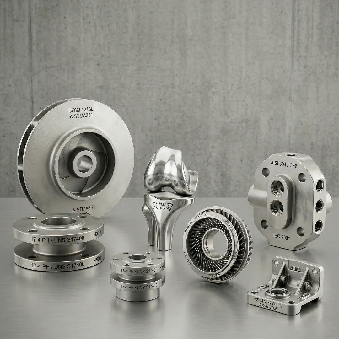 different grades of stainless steel for investment casting